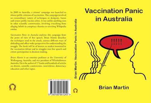 Vaccination Panic In Australia 1st Edition Brian Martin Phd