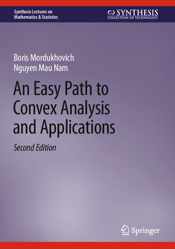 An Easy Path To Convex Analysis And Applications 2nd Edition Boris Mordukhovich