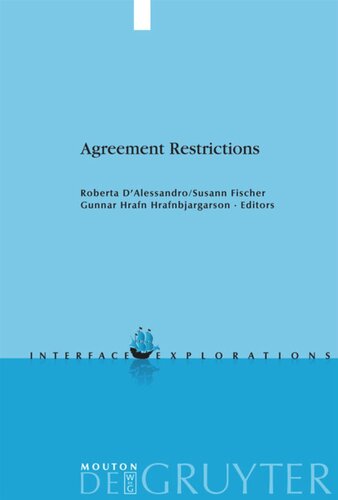 Agreement Restrictions Roberta Dalessandro Editor Susann Fischer Editor Gunnar Hrafn Hrafnbjargarson Editor