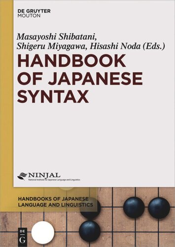 Handbook Of Japanese Syntax Masayoshi Shibatani Editor Shigeru Miyagawa Editor Hisashi Noda Editor