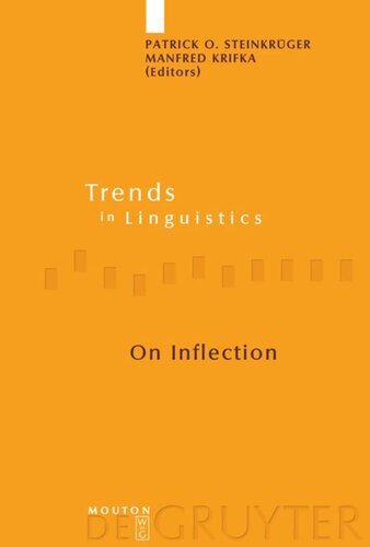 On Inflection Patrick O Steinkrüger Editor Manfred Krifka Editor