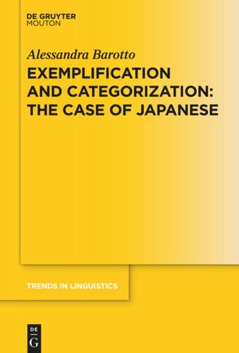 Exemplification And Categorization The Case Of Japanese Alessandra Barotto