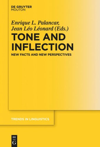 Tone And Inflection New Facts And New Perspectives Enrique L Palancar Editor Jean Lo Lonard Editor