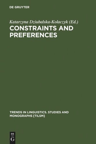 Constraints And Preferences Reprint 2011 Katarzyna Dziubalskakolaczyk Editor
