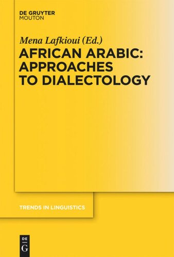 African Arabic Approaches To Dialectology Mena Lafkioui Editor