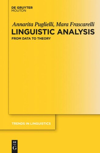 Linguistic Analysis From Data To Theory Annarita Puglielli Mara Frascarelli