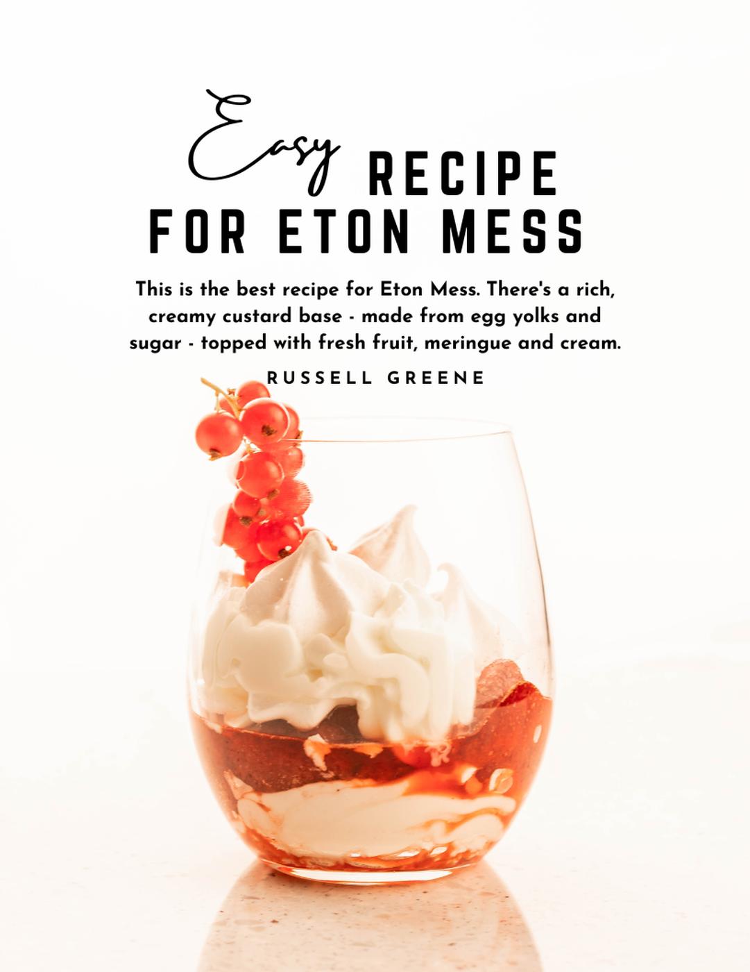 Easy Recipe For Eton Mess Russell Greene
