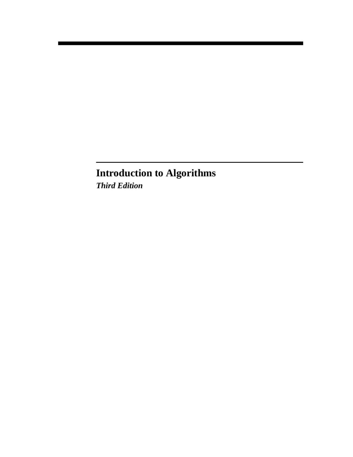 Introduction To Algorithms 3rd Edition 3rd Edition Thomas H Cormen