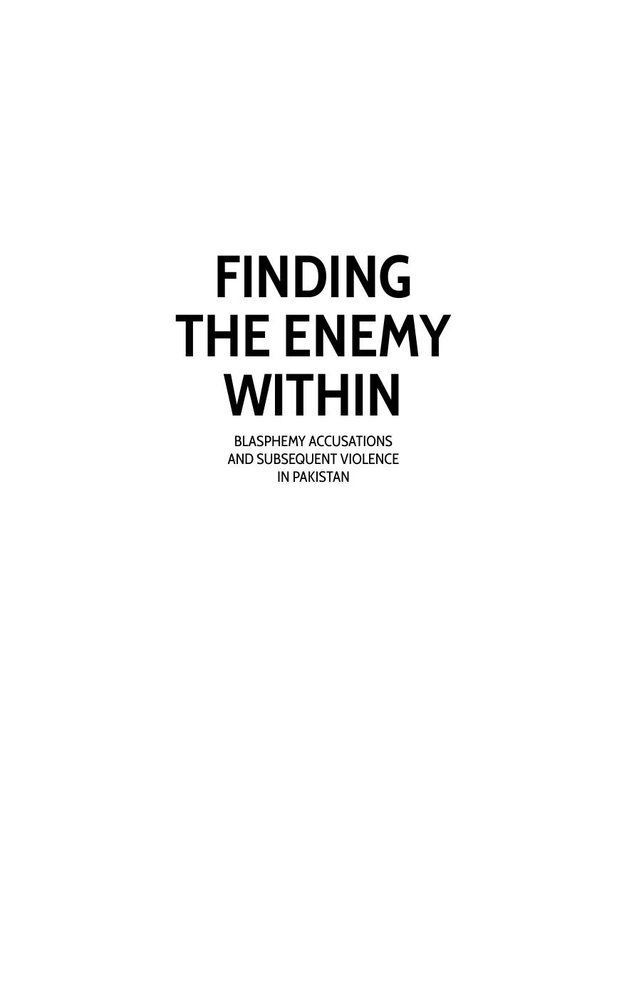 Finding The Enemy Within Sana Ashraf