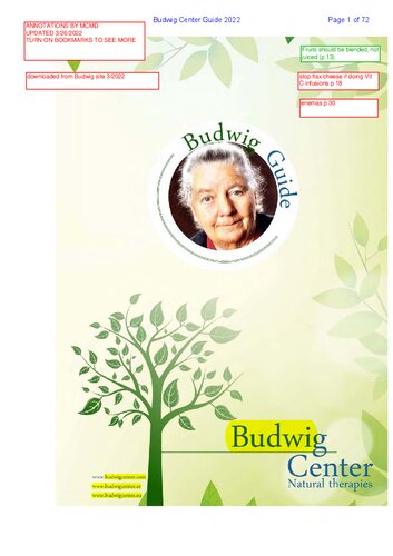 Budwig Complete Guide For Cancer Flax Seed Oil Cottage Cheese Johanna Budwig