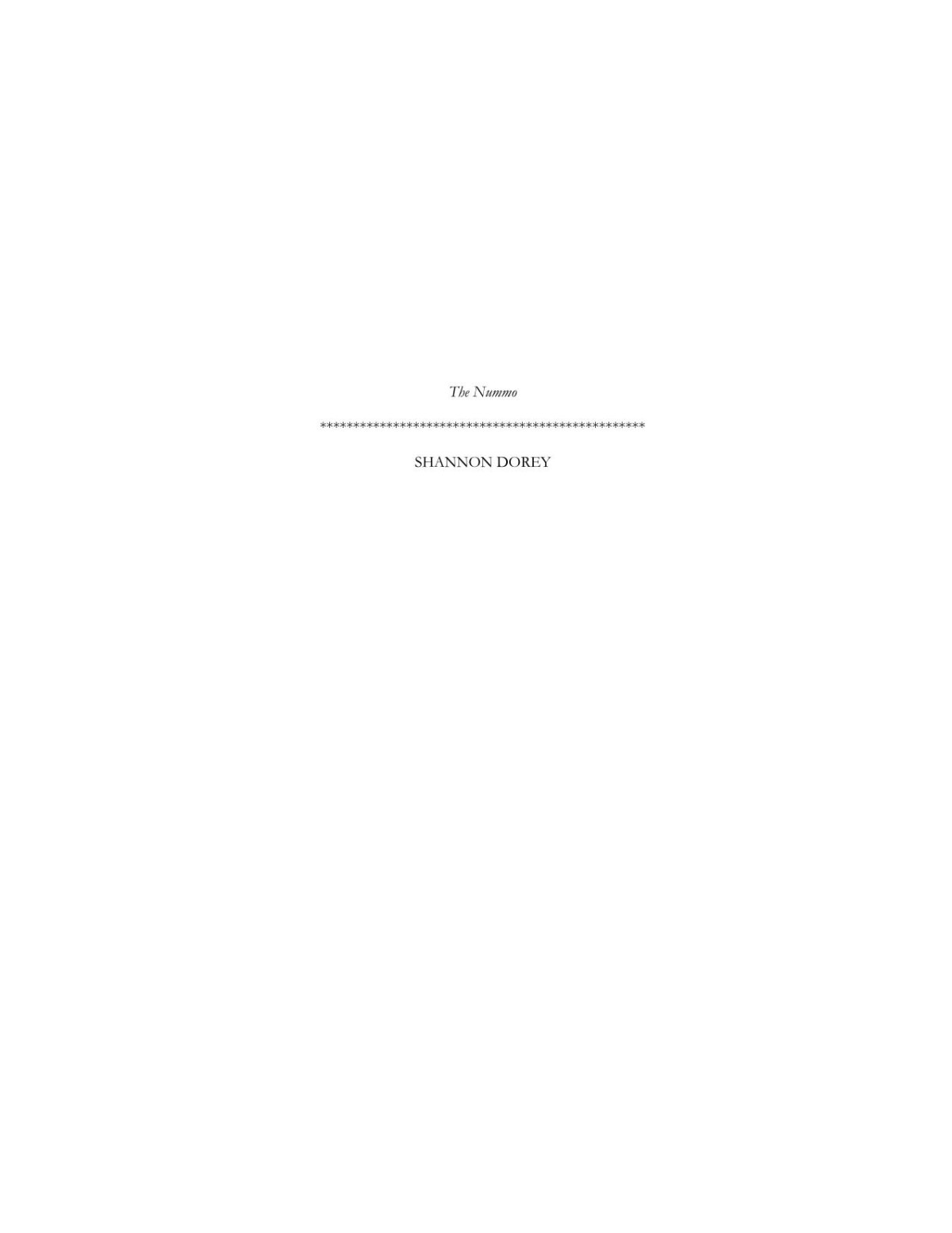 The Nummo Revision 2019 Shannon Dorey