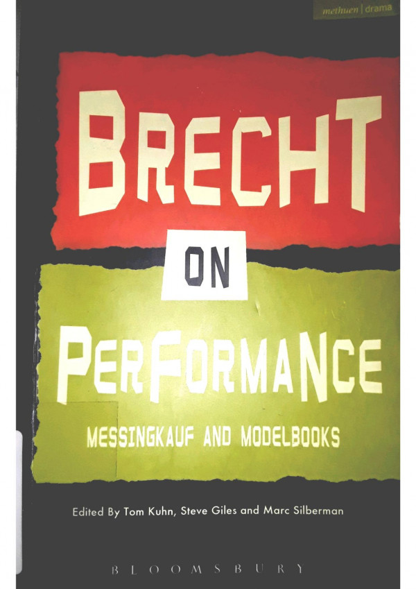 Brecht On Performance Messingkauf And Modelbooks Performance Books Illustrated Bertolt Brecht