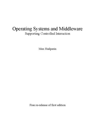 Operating Systems And Middleware Max Hailperin
