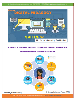 Effective Digital Pedagogy And 21st Century Learning Facilitation A Guide For Teachers Lecturers Tutors And Trainers Gerald Businge