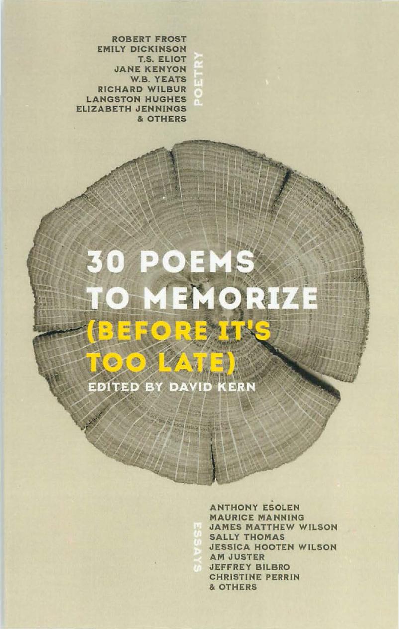 30 Poems To Memorize Before Its Too Late David Kern