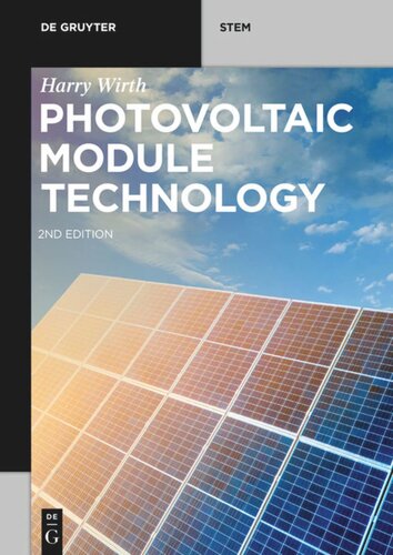 Photovoltaic Module Technology 2nd Edition Harry Wirth