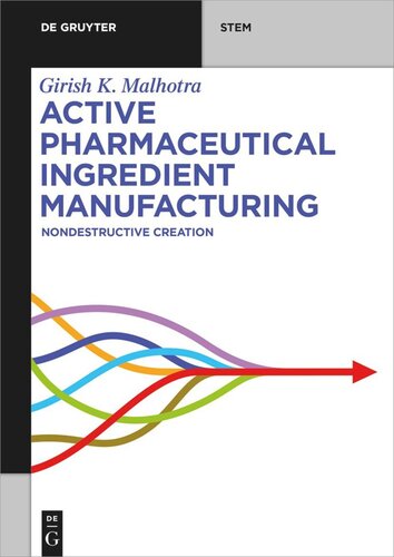 Active Pharmaceutical Ingredient Manufacturing Nondestructive Creation Girish K Malhotra