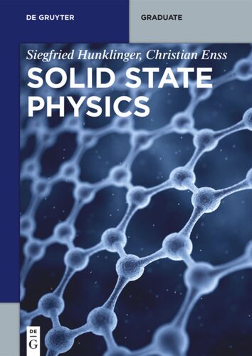 Solid State Physics Siegfried Hunklinger Christian Enss