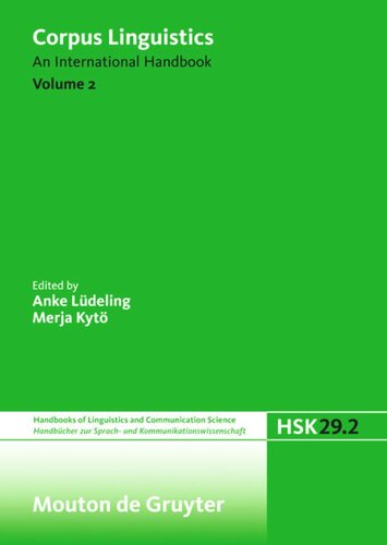 Corpus Linguistics Volume 2 Unknown