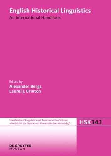 English Historical Linguistics Volume 1 Unknown