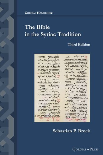 The Bible In The Syriac Tradition Third Edition Sebastian Brock