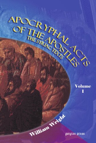 Apocryphal Acts Of The Apostles William Wright