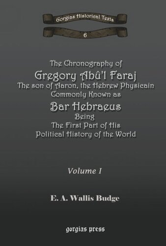 The Chronography Of Bar Hebraeus Ea Wallis Budge