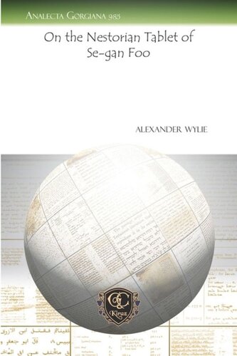 On The Nestorian Tablet Of Segan Foo Alexander Wylie