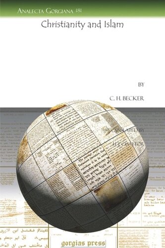Christianity And Islam C H Becker H J Chaytor