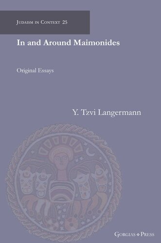 In And Around Maimonides Original Essays Y Langermann