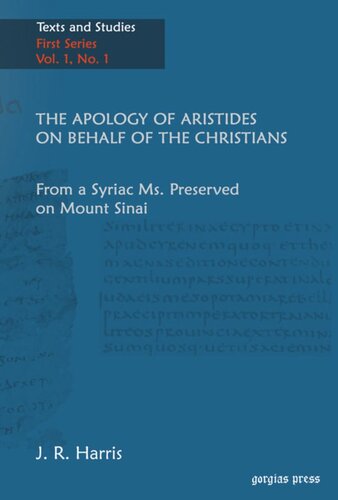 The Apology Of Aristides On Behalf Of The Christians Sean A Adams
