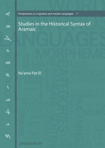 Studies In The Historical Syntax Of Aramaic Naama Patel