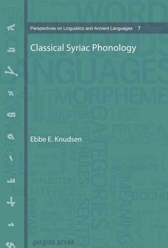 Classical Syriac Phonology Ebbe E Knudsen