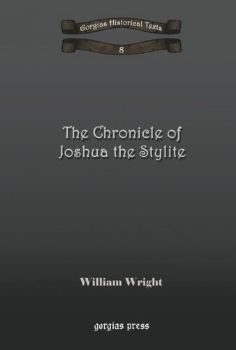 The Chronicle Of Joshua The Stylite William Wright
