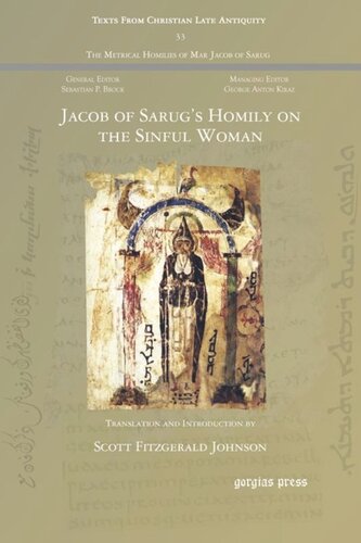 Jacob Of Sarugs Homily On The Sinful Woman Scott Fitzgerald Johnson