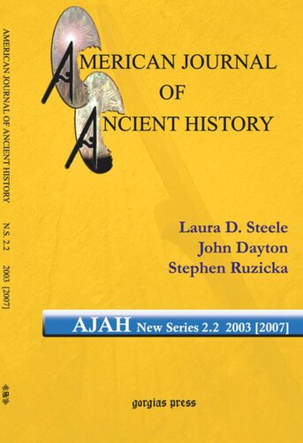 American Journal Of Ancient History New Series 22 2003 2007 22 T Corey Brennan Editor