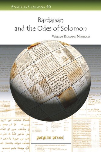 Bardaisan And The Odes Of Solomon William Romaine Newbold