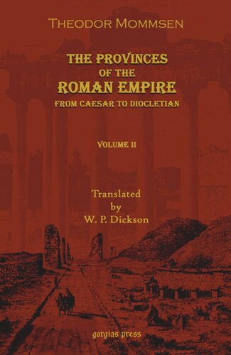 The Provinces Of The Roman Empire From Caesar To Diocletian Theodore Mommsen