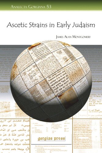 Ascetic Strains In Early Judaism James A Montgomery