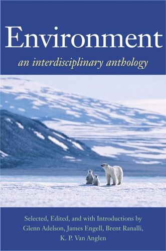 Environment An Interdisciplinary Anthology Eugene Jolas Editor Andreas Kramer Editor Rainer Rumold Editor