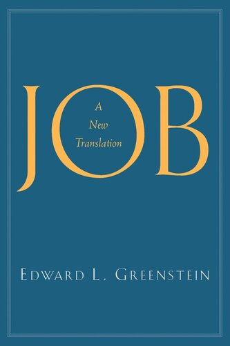 Job A New Translation Edward L Greenstein