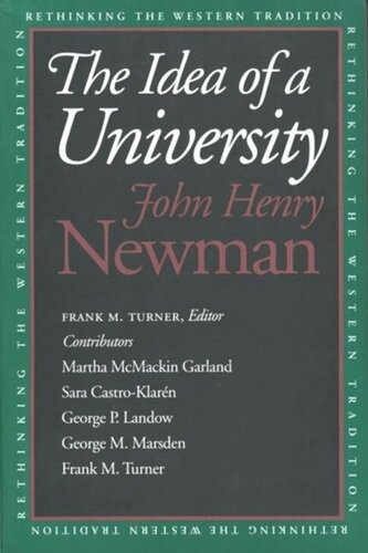 The Idea Of A University John Newman Editor Frank M Turner Editor