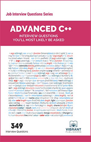 Advanced C Interview Questions Youll Most Likely Be Asked Job Interview Questions Series Vibrant Publishers