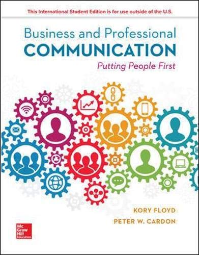 Business And Professional Communication Floyd Kory Cardon Peter