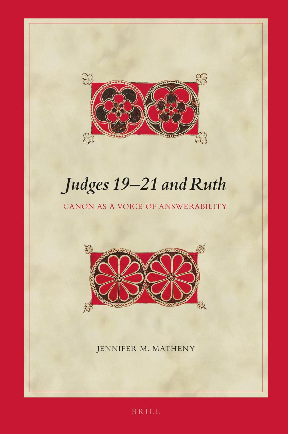 Judges 1921 And Ruth Canon As A Voice Of Answerability Jennifer M Matheny