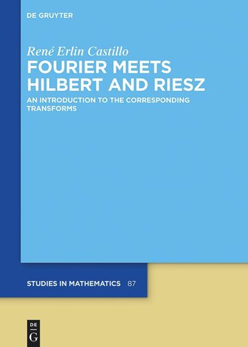 Fourier Meets Hilbert And Riesz An Introduction To The Corresponding Transforms Ren Erlin Castillo