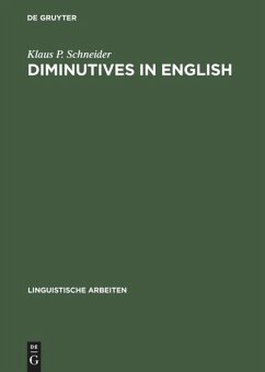Diminutives In English Reprint 2012 Klaus P Schneider