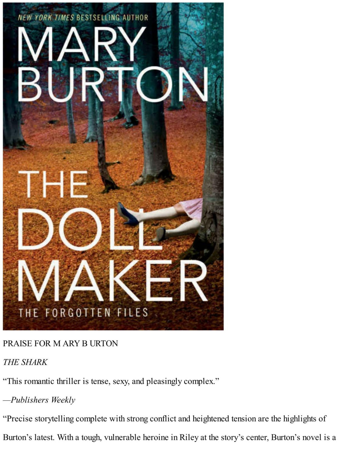 The Dollmaker Forgotten Files Book 2 Mary Burton