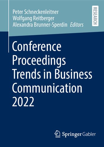 Conference Proceedings Trends In Business Communication 2022 Peter Schneckenleitner