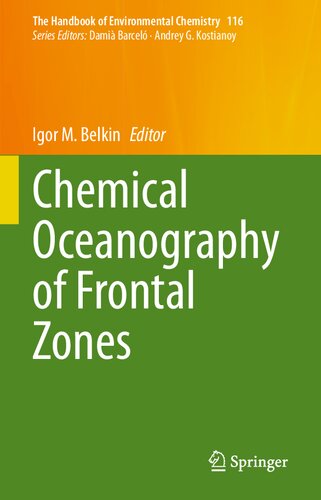 Chemical Oceanography Of Frontal Zones Igor M Belkin